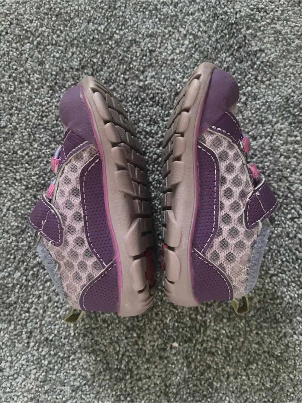 See Kai Run Purple and Pink Toddler Water Shoe - Secure Hook Strap